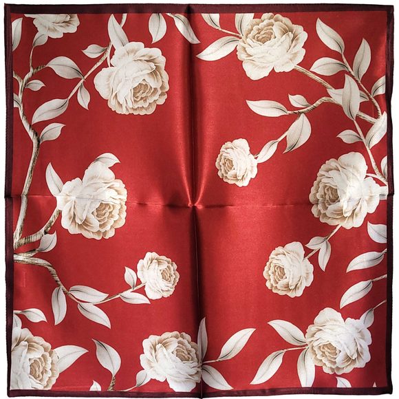 NWT Genuine 100% Mulberry Silk Satin Scarf 21"x21" Small Square Shawl 54061 - Picture 9 of 9